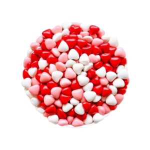CORAZONES RECUBIERTOS DE CHOCOLATE ROJO/ROSADO/BLANCO