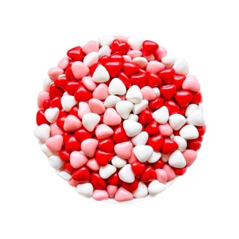 CORAZONES RECUBIERTOS DE CHOCOLATE ROJO_ROSADO_BLANCO